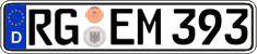 German license plate, Regular plates