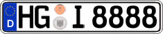 German license plate, Regular plates
