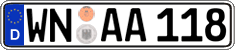 German license plate, Regular plates