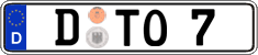 German license plate, Regular plates