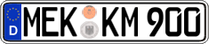 German license plate, Regular plates