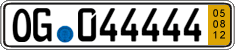German license plate, Short-term transit plates