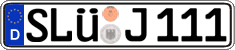 German license plate, Regular plates