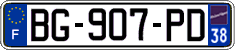French license plate, SIV (ordinary)