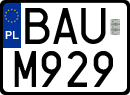 License plates of Poland, Special vehicles and motorcycles
