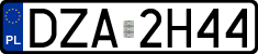 License plates of Poland, Regular car plates