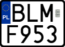 License plates of Poland, Special vehicles and motorcycles