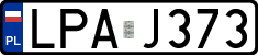 License plates of Poland, Regular car plates