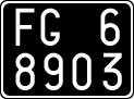 License plate of Italy, Cars (1927 year series)