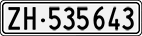 License plate of Switzerland, Cars