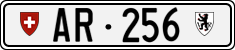 License plate of Switzerland, Cars