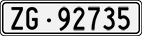 License plate of Switzerland, Cars