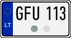License plate of Lithuania, Cars