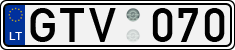 License plate of Lithuania, Cars