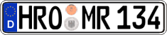 German license plate, Regular plates