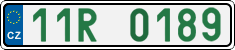 License plate of the Czech Republic, Sportcars (2001)