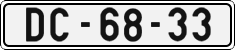 License plate of the Czech Republic, Cars (1960)