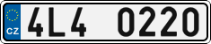 License plate of the Czech Republic, Cars (2001)