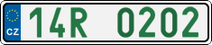 License plate of the Czech Republic, Sportcars (2001)