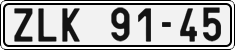 License plate of the Czech Republic, Cars (1960)