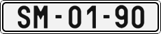 License plate of the Czech Republic, Cars (1960)