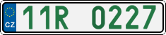 License plate of the Czech Republic, Sportcars (2001)