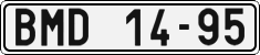 License plate of the Czech Republic, Cars (1960)