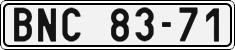 License plate of the Czech Republic, Cars (1960)