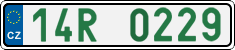 License plate of the Czech Republic, Sportcars (2001)