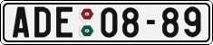 License plate of the Czech Republic, Cars (1960)