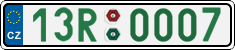 License plate of the Czech Republic, Sportcars (2001)