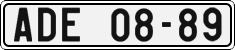 License plate of the Czech Republic, Cars (1960)