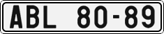 License plate of the Czech Republic, Cars (1960)
