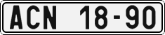 License plate of the Czech Republic, Cars (1960)