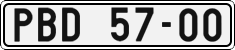 License plate of the Czech Republic, Cars (1960)