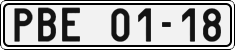 License plate of the Czech Republic, Cars (1960)