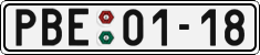 License plate of the Czech Republic, Cars (1960)
