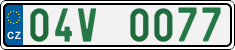 License plate of the Czech Republic, Oldtimers (2001)