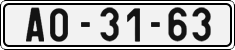 License plate of the Czech Republic, Cars (1960)