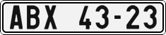 License plate of the Czech Republic, Cars (1960)