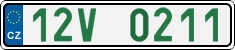 License plate of the Czech Republic, Oldtimers (2001)