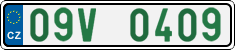 License plate of the Czech Republic, Oldtimers (2001)