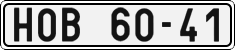 License plate of the Czech Republic, Cars (1960)