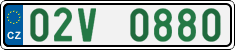 License plate of the Czech Republic, Oldtimers (2001)