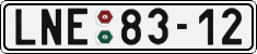 License plate of the Czech Republic, Cars (1960)