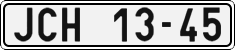 License plate of the Czech Republic, Cars (1960)