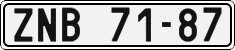 License plate of the Czech Republic, Cars (1960)