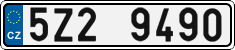 License plate of the Czech Republic, Cars (2001)