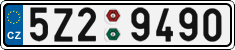 License plate of the Czech Republic, Cars (2001)