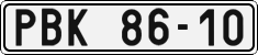 License plate of the Czech Republic, Cars (1960)